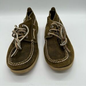 Sperry Khaki Suede Boat Shoes 8
